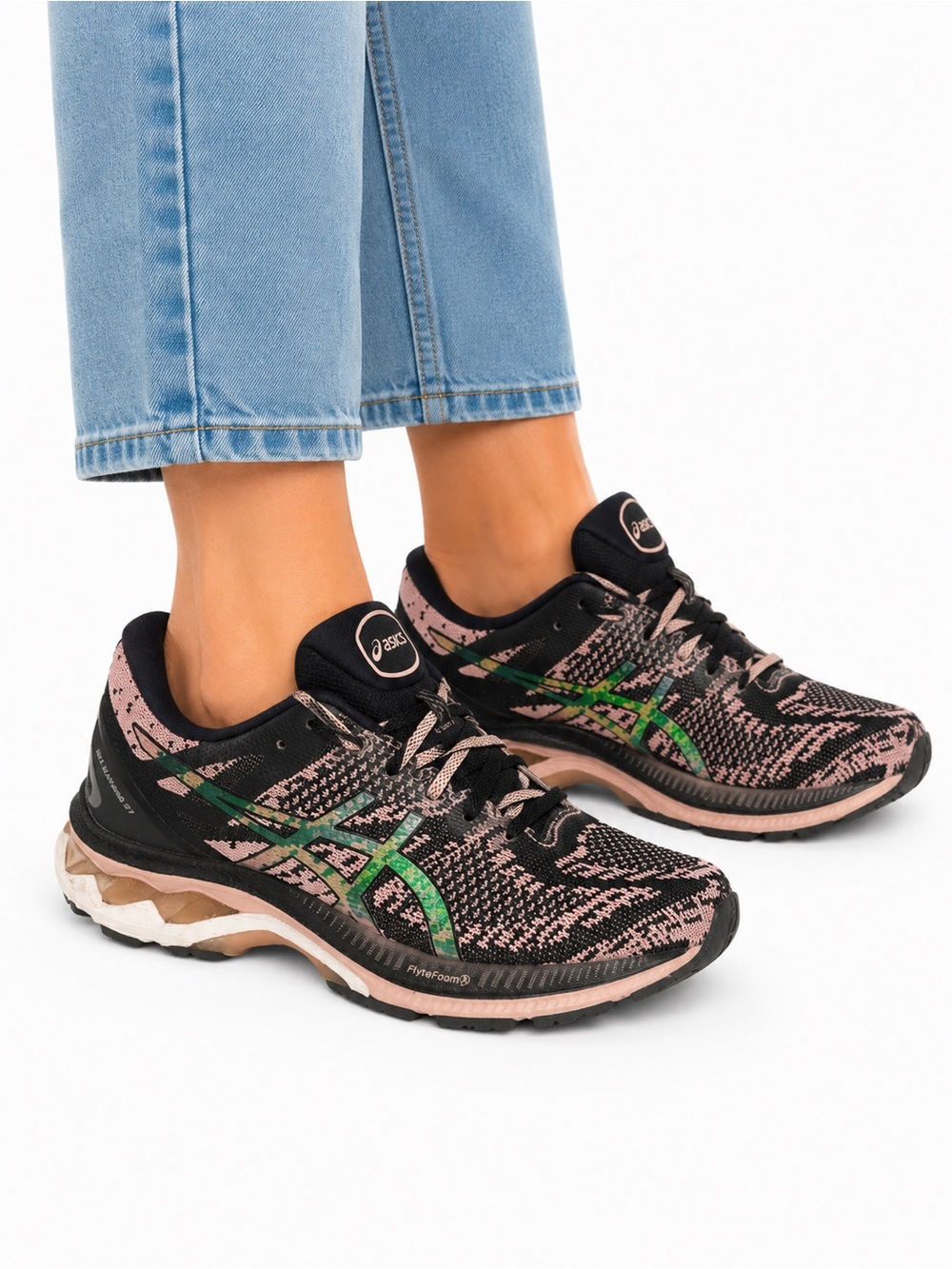 ASICS Size 9 Women's Pink & Black Running Sneakers